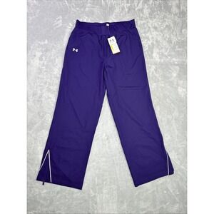 Under Armour All Season Gear Loose Fit purple track pants Women's Sz L New